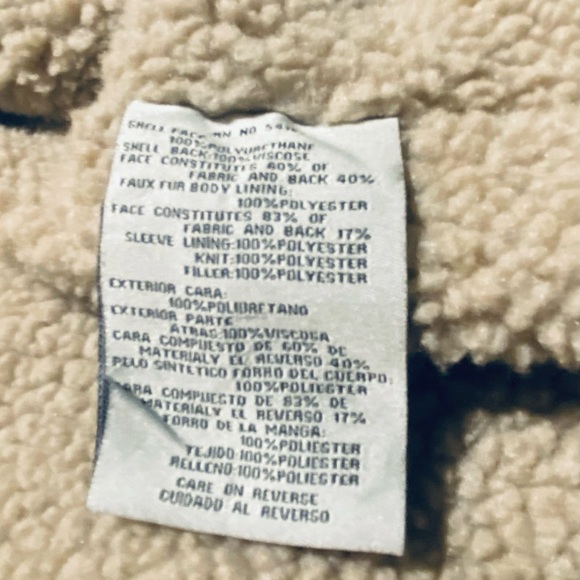 New mens Levi's Brown Sherpa Lined zip button Bomber Coat Jacket Size Large - Picture 12 of 15